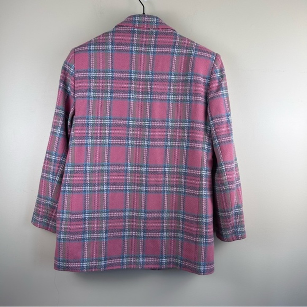 Vintage wool blend plaid‎ blazer riding jacket size 12P - Picture 7 of 9